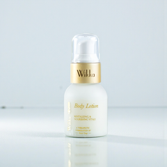 Natural body lotion with botanical ingredients for soft skin