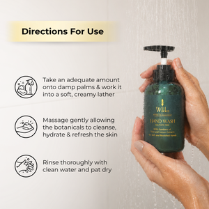 Wikka Natural Hand Wash Pump Bottle with Tulsi and Lemon Extracts