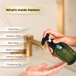 Wikka Natural Hand Wash Pump Bottle with Tulsi and Lemon Extracts