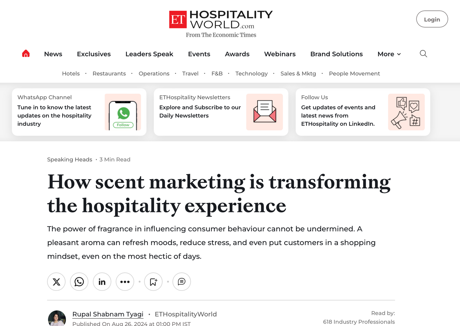 Hospitality world | Aug 26th, 2024.