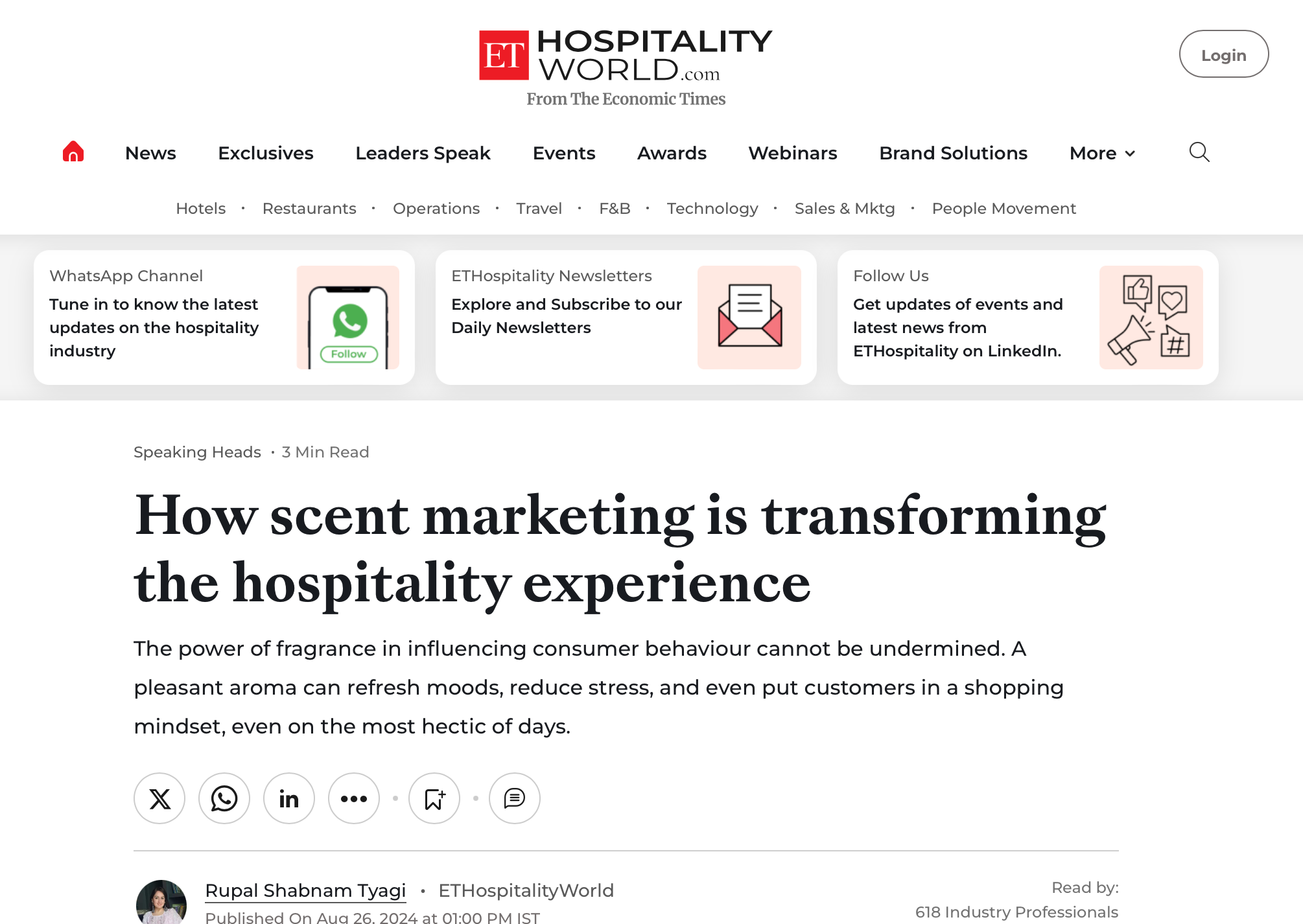 Hospitality world | Aug 26th, 2024. - Wikka Potions for Aromatherapy
