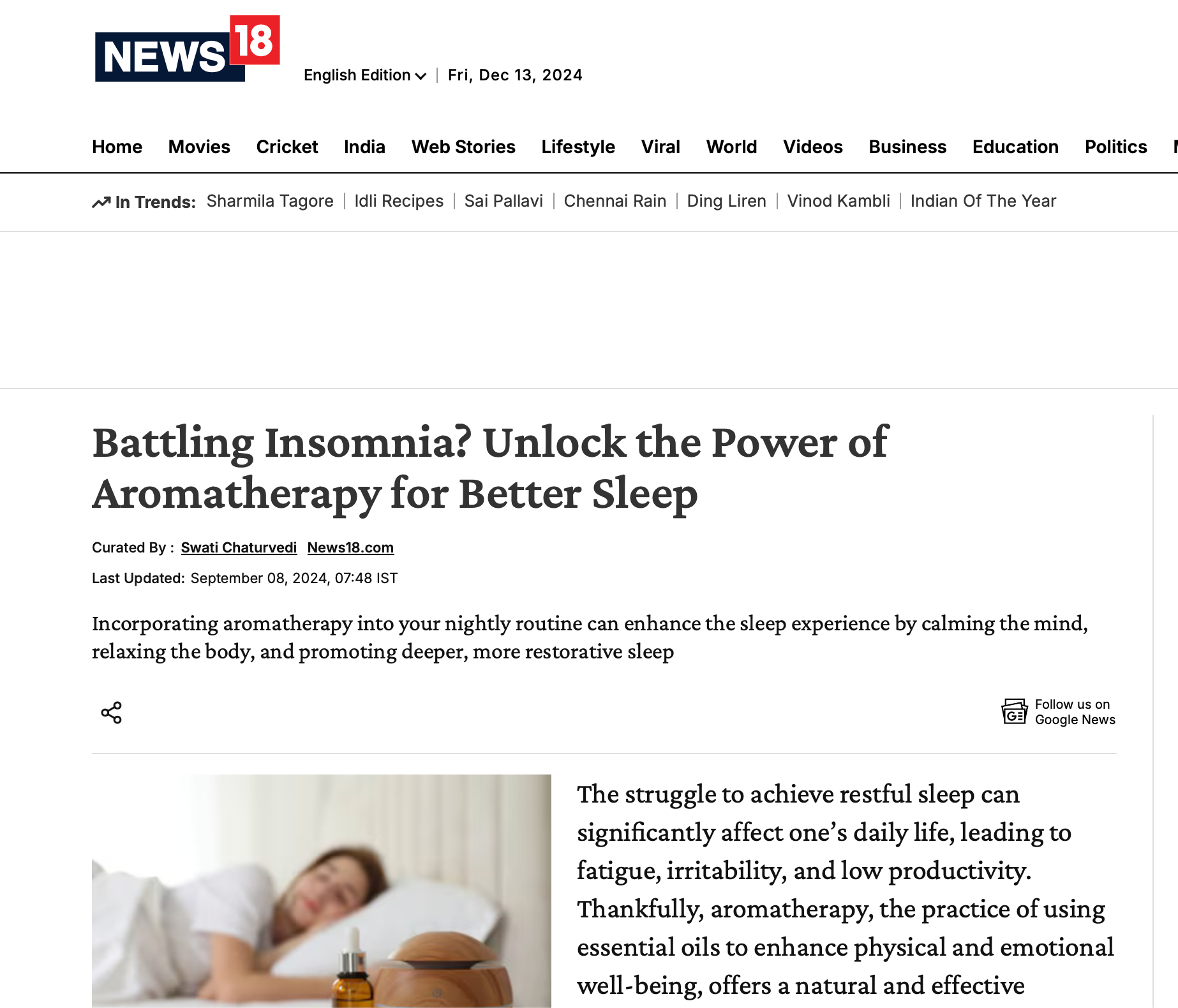 News 18 | Sept 8th, 2024 - Wikka Potions for Aromatherapy