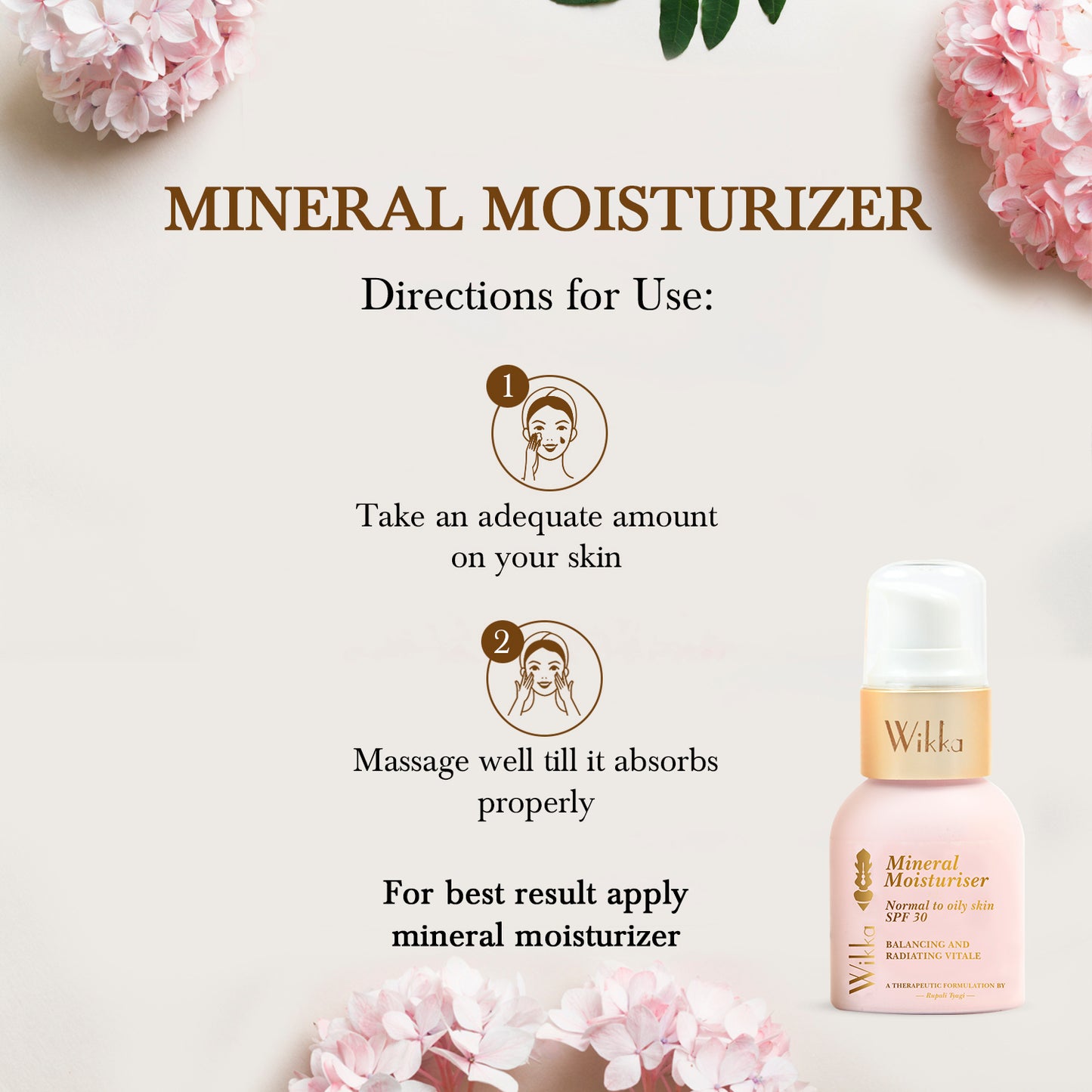 Mineral Moisturizer (Normal to Dry Skin - SPF 30) - Wikka Potions for Aromatherapy