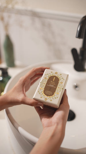 Luxury aromatherapy soap with oudh essential oil fragrance