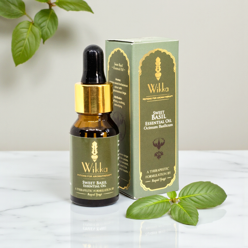Sweet Basil essential oil for calming mind and body